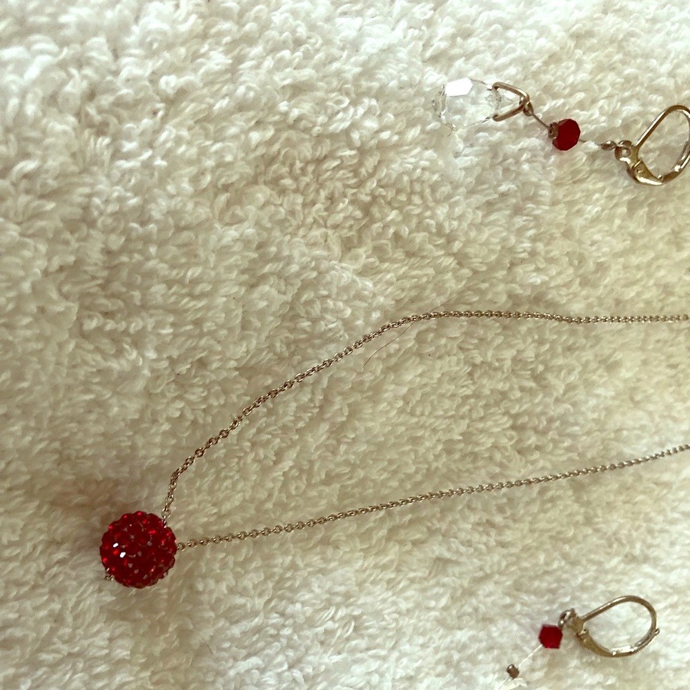 Swarovski crystal ball necklace